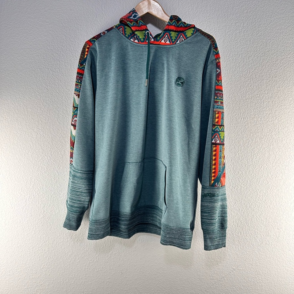 Hooey anyone Teal Multicolor Hoody Sz XL